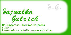 hajnalka gulrich business card